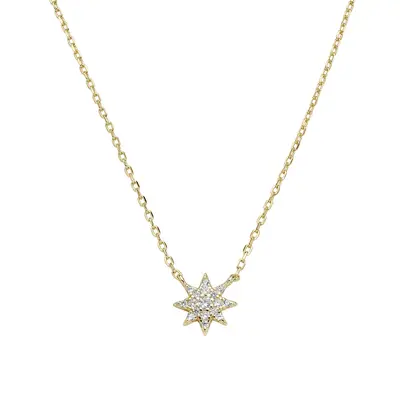 Collana Amen Stella Piccola Pavé Dorata