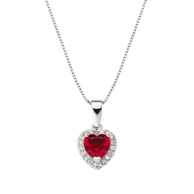 Collana Amen Rodio Cuore dell'Oceano Rubino