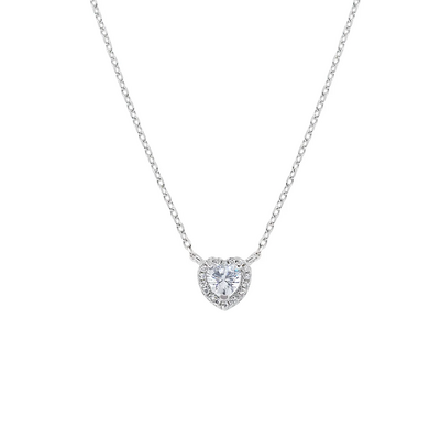 Collana Amen Dolce Cuore Bianco in Argento