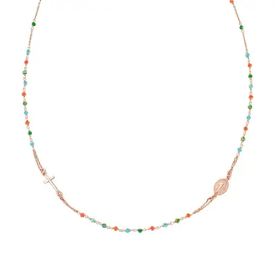 Rosario Amen Girocollo Cristalli Multicolor