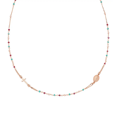 Rosario Amen Girocollo Cristalli Multicolor