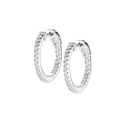 Orecchini Amen a Cerchio Pavé di Zirconi 1,5 mm
