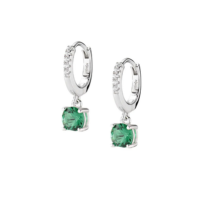 Orecchini Amen Huggies Punto Luce Verde