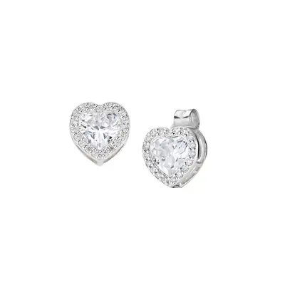 Orecchini Amen con Cuore di Zircone Bianco