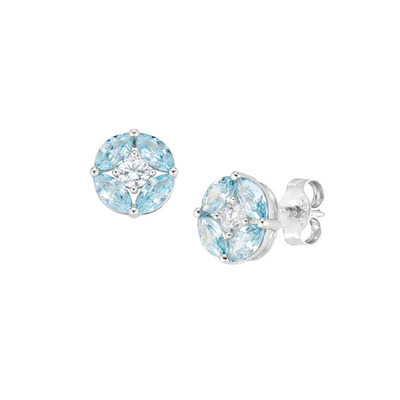 Orecchini Amen  Aura Acquamarina in Argento