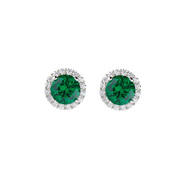 Orecchini Amen Diamond con Zircone tondo Verde