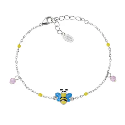 Bracciale Amen  Junior con Ape in Argento e Smalto