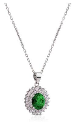 Collana Kulto925 con pietra ovale pendente