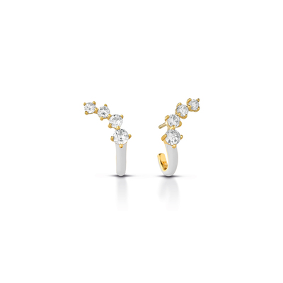 Orecchini Kulto in Argento 925 con zirconi e smalto