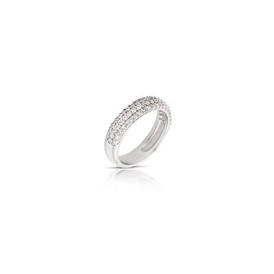 Anello Kulto fascia con pavè