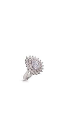 Anello in Argento925 Rodio con zirconi