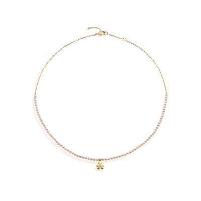 Collana Le Bebè sagoma bimbo con perle, oro giallo e diamante - leBebé