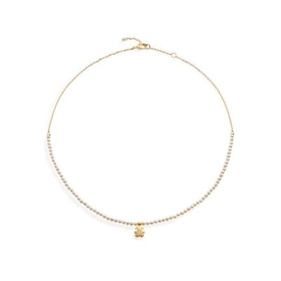 Collana Le Bebè con sagoma bimba in oro giallo e diamante