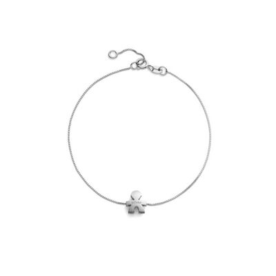Bracciale Le Bebè I Tesorini con sagoma bimbo in oro bianco