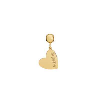 Charm Le Bebè I Tesorini Pop con targhetta cuore in oro giallo
