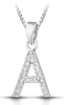 Collana Lucciole con lettera A in oro e diamanti