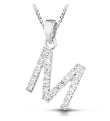 Collana Lucciole con lettera M in oro e diamanti