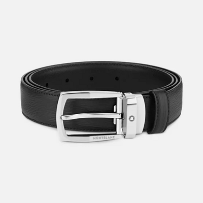 Cintura Montblanc in pelle nera