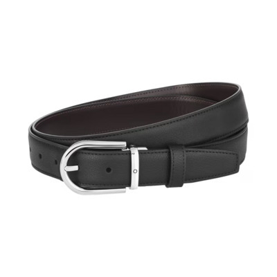 Cintura Montblanc  Reversibile Horseshoe 30 mm in Pelle