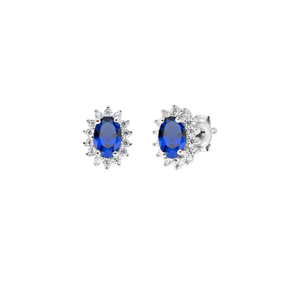 Orecchini Amen Royal Lady Mini con Zircone Blu