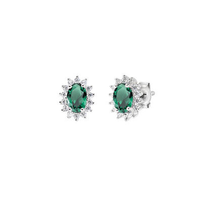 Orecchini Amen Royal Lady Mini con Zircone Verde