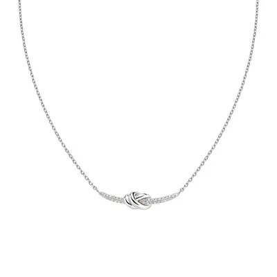 Collana Amen Nodo d'Amore in Ottone con Zirconi