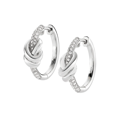 Orecchini Amen Nodo d'Amore in Ottone con Zirconi