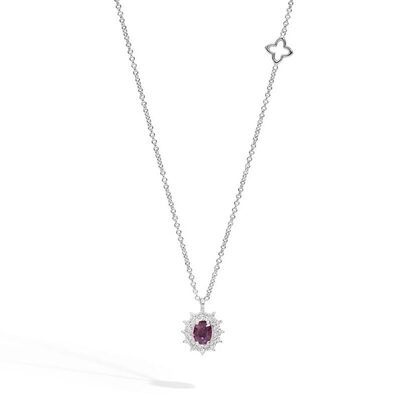 Collana Recarlo in oro 18kt con diamanti e rubino
