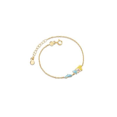 Bracciale Le Bebè Fiabe ispirato a Cenerentola in oro giallo