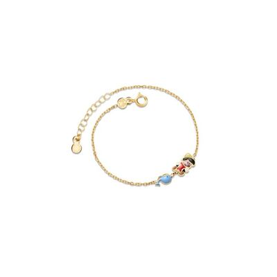 Bracciale Le Bebè Fiabe in oro giallo ispirato a pinocchio