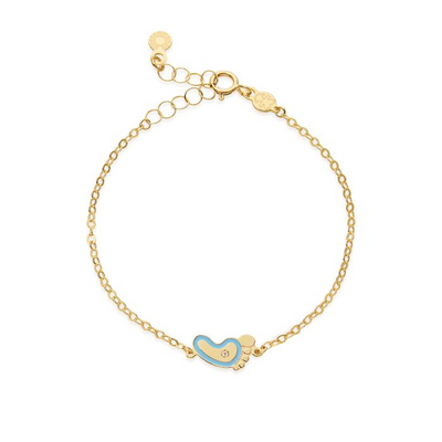 Bracciale Le Bebè "Lucciole" piedino azzurro