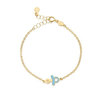 Bracciale Le Bebè "Lucciole"  ciuccio azzurro