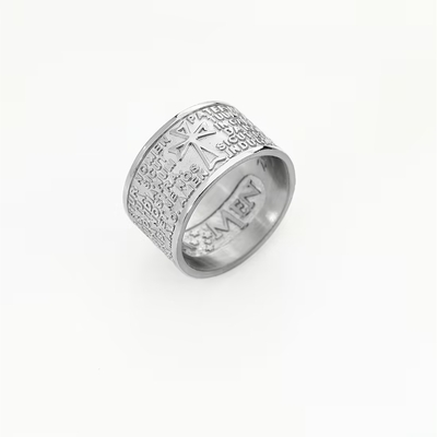 Anello Amen Padre Nostro Latino