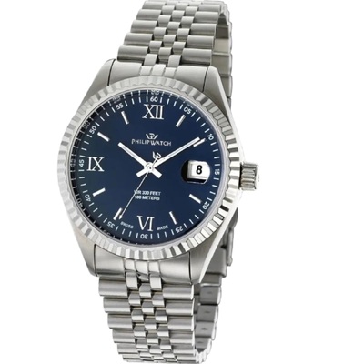 Orologio Philip Watch Caribe 39mm 3H
con quadrante blu