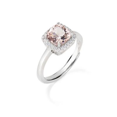 Anello Amen Lady Regolabile con Morganite Taglio Radiant