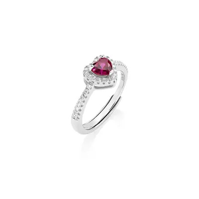 Anello Amen Dolce Cuore Rubino Regolabile