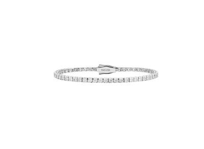 Bracciale Recarlo tennis in oro bianco 18 kt e diamanti taglio brillante.