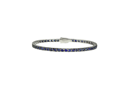 Bracciale Recarlo tennis in oro 18 kt e zaffiri