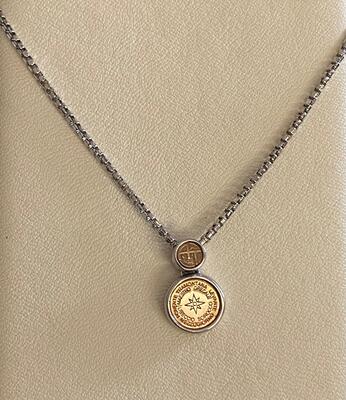 Collana Rebecca con ciondolo rosa dei venti