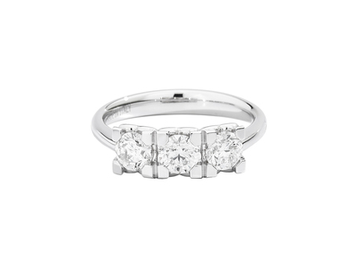 Anello Recarlo trilogy in oro 18kt e diamanti naturali