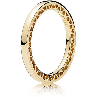 Anello Pandora cuori radiosi in oro 14 kt