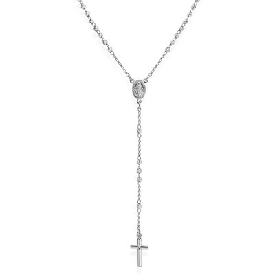 Rosario Amen Classico Argento Diamantato