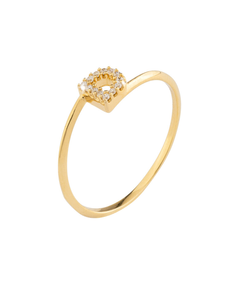 Anello Rebecca Name Lux in oro 18kt e diamanti