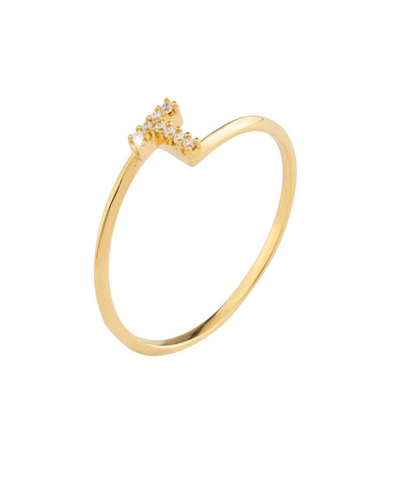 Anello Rebecca Name Lux in oro 18kt e diamanti
