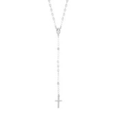 rosario classico bianco sfere lisce